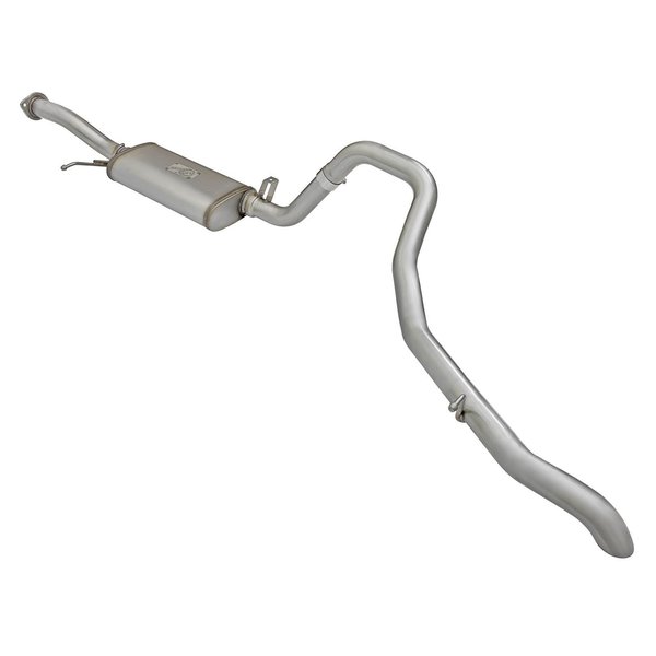 Afe Stainless Steel, With Muffler, 2.5 Inch Pipe Diameter, Passenger Side Rear Exit, With High Tuck Tip 49-46118